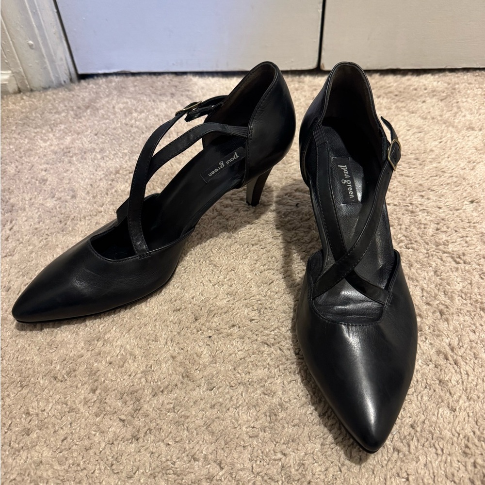 Paul Green Black Strappy Heels